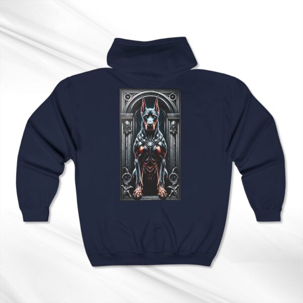 Guardian of the House Doberman Hoodie with Zipper – Bold Comfort for Fierce Loyalty - Image 2