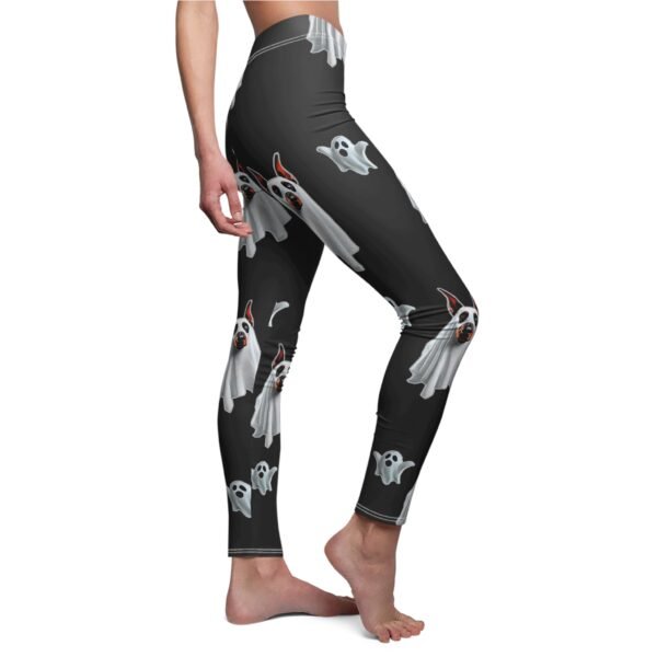 Ghostly Doberman Halloween Leggings Spooky Black - Image 6