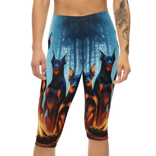 Campfire Dobermans Capri Leggings - Image 2