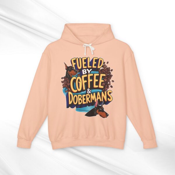 Unisex Lightweight Hoodie - Fueled by Coffee & Dobermans - Image 5