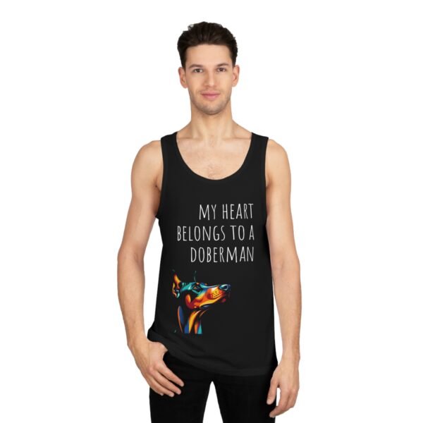 Doberman Tank Top - My Heart Belongs To A Doberman - Image 2