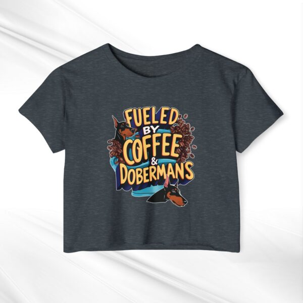 Fueled by Coffee & Dobermans Women's Festival Crop Top - Image 5