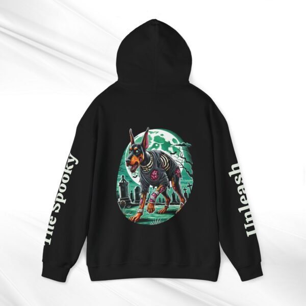 Zombie Doberman Halloween Hoodie – Spooky Streetwear for True Doberman Fans - Image 3