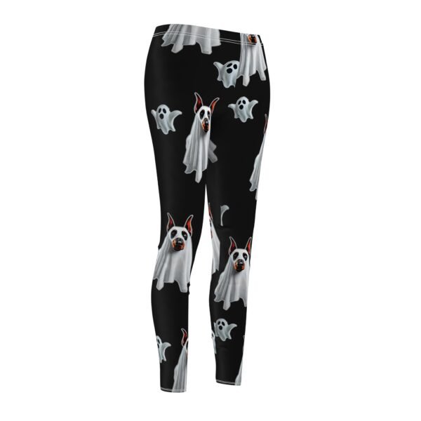 Ghostly Doberman Halloween Leggings Spooky Black - Image 4