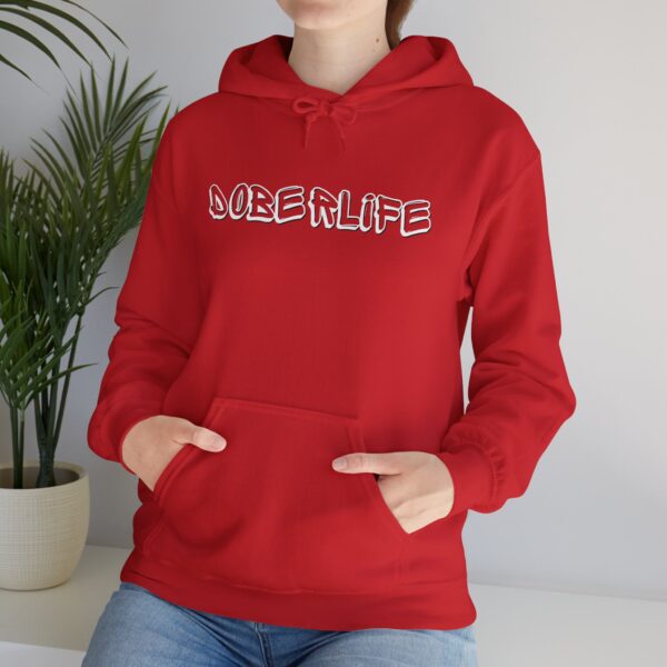 "DoberLife" Unisex Doberman Hoodie – Whimsical & Trendy Graphic Streetwear for Dog Lovers - Image 14