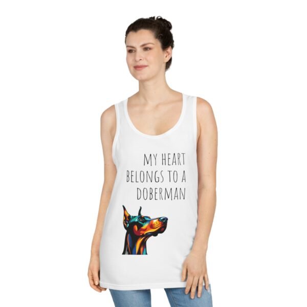 Doberman Tank Top - My Heart Belongs To A Doberman - Image 4