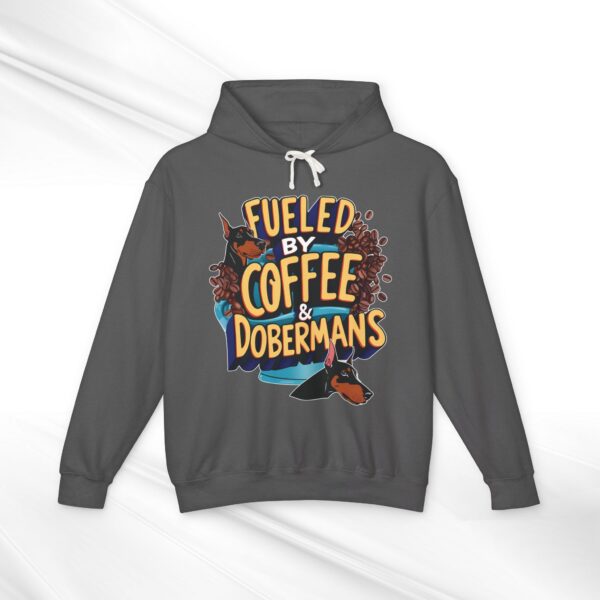 Unisex Lightweight Hoodie - Fueled by Coffee & Dobermans - Image 7