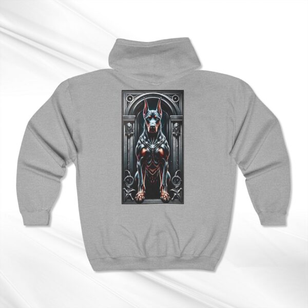 Guardian of the House Doberman Hoodie with Zipper – Bold Comfort for Fierce Loyalty - Image 4