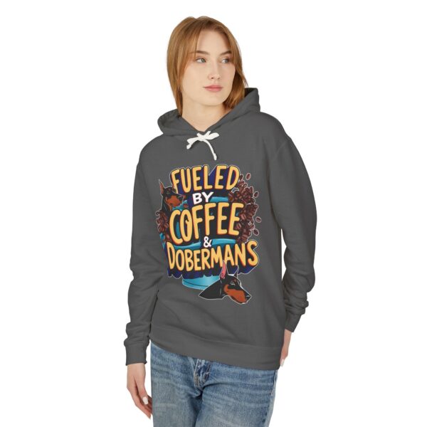 Unisex Lightweight Hoodie - Fueled by Coffee & Dobermans - Image 8