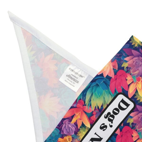 Pastel Succulents Dog Bandana - Personalized Colorful Pet Scarf in Two Sizes - Image 4