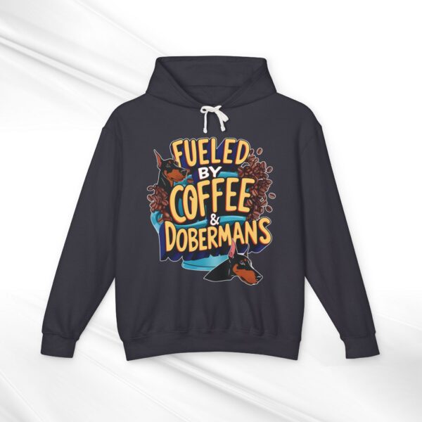 Unisex Lightweight Hoodie - Fueled by Coffee & Dobermans