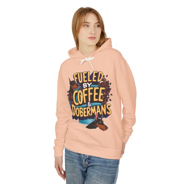 Unisex Lightweight Hoodie - Fueled by Coffee & Dobermans - Image 6