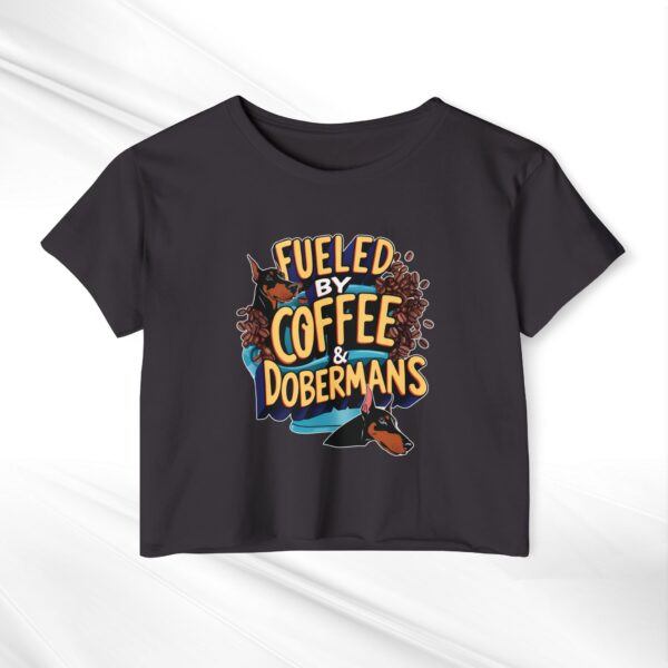 Fueled by Coffee & Dobermans Women's Festival Crop Top