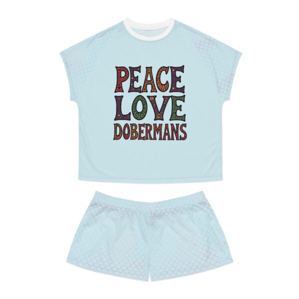 Women's Pajama Shorts Set – Peace, Love, Dobermans