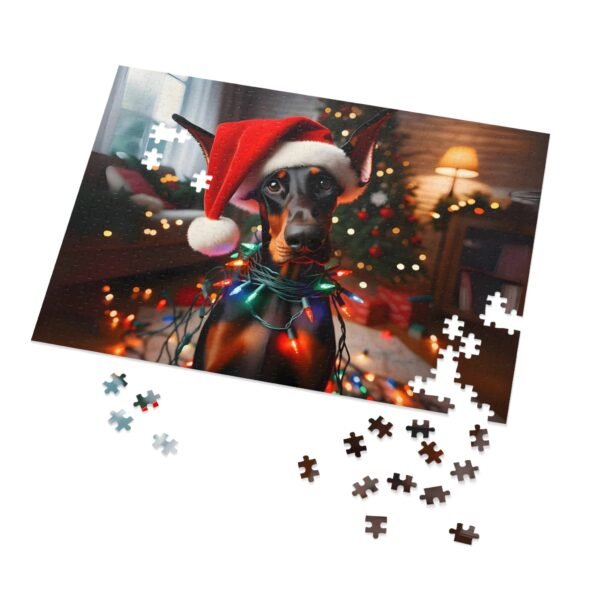 Santa Doberman Christmas Puzzle – 500-Piece Collector’s Edition - Image 2