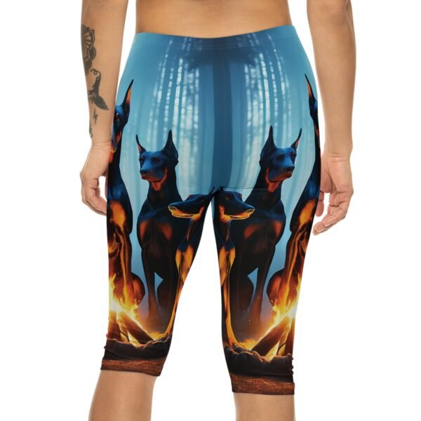 Campfire Dobermans Capri Leggings - Image 4