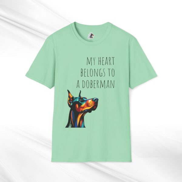 Doberman Lover Cotton T-Shirt - Colorful Dog Portrait Design