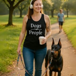 Dogs Over People Racerback Tank – Introverted Dog Parents Edition