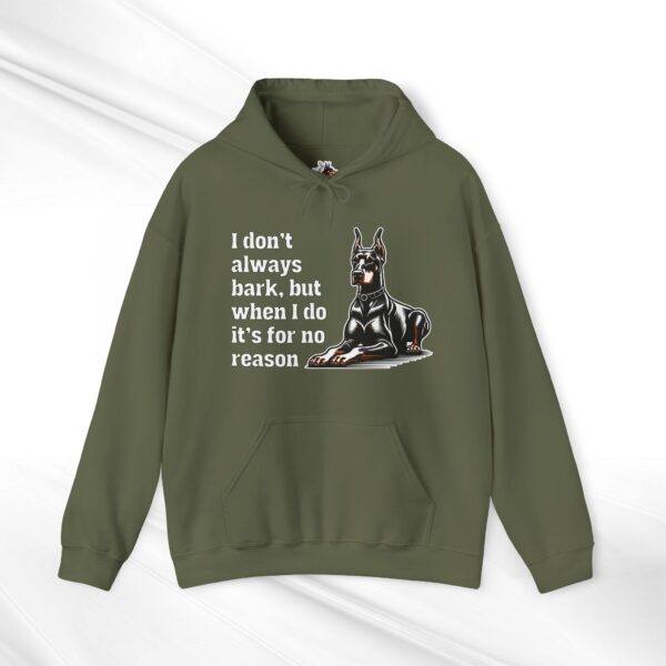 Doberman Hoodie "I don't always bark" (IYKYK)