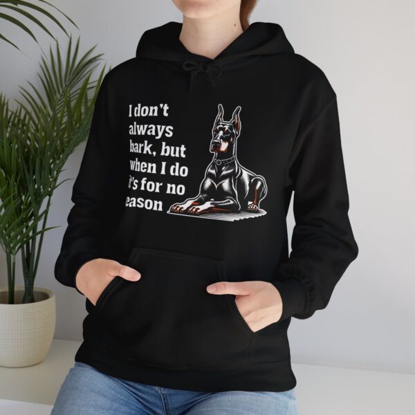 Doberman Hoodie "I don't always bark" (IYKYK) - Image 4