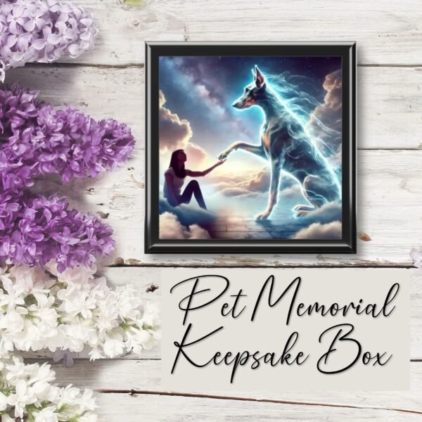 Celestial Pet Keepsake Box - Fantastical Dog Design for Animal Lovers