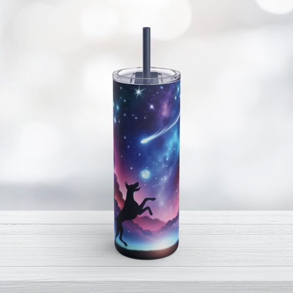 Tumbler Cup - Celestial Doberman Design, 20oz With Lid And Straw - Image 2