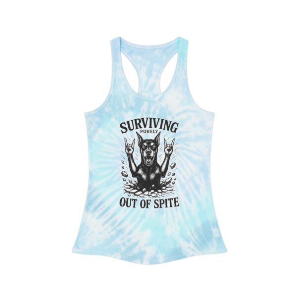 Surviving Purely Out of Spite Tie Dye Racerback Tank Top