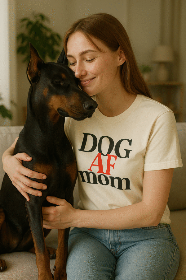 Dog Mom AF Unisex Heavyweight Cotton Tee - Image 11