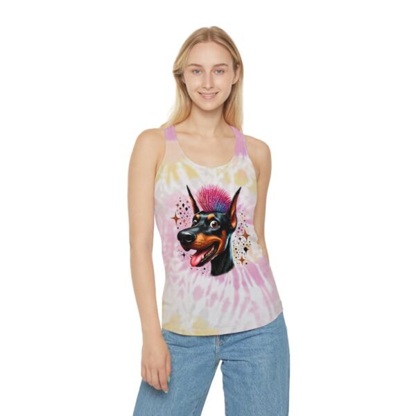 Funny Tie Dye Doberman Racerback Tank Top for Pet Lovers - Image 9