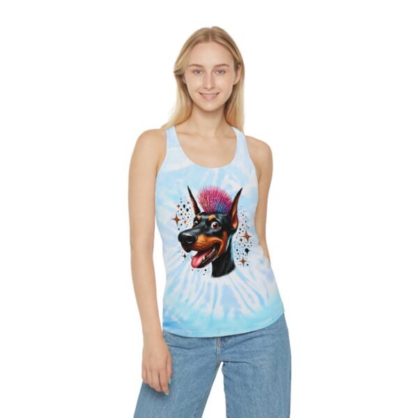 Funny Tie Dye Doberman Racerback Tank Top for Pet Lovers - Image 6