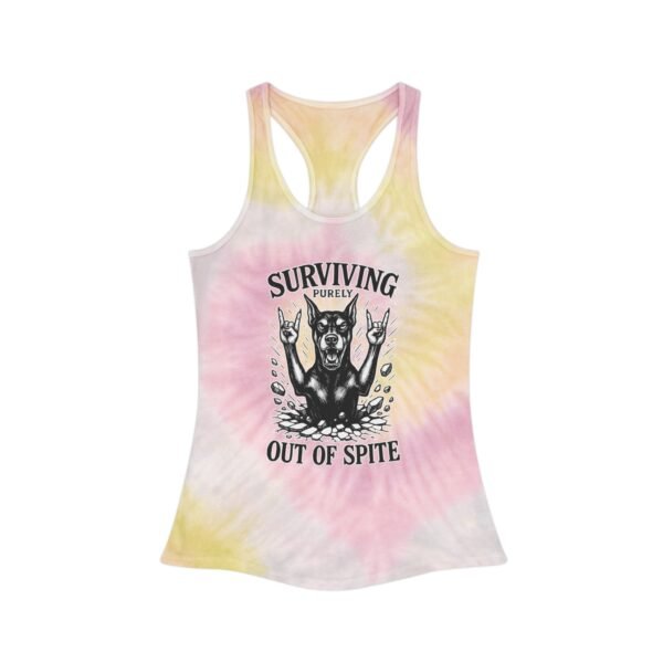 Surviving Purely Out of Spite Tie Dye Racerback Tank Top - Image 7