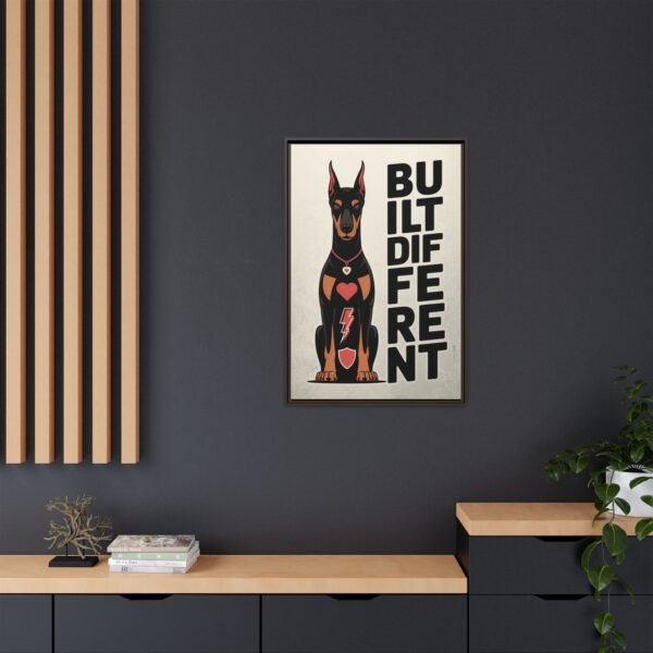 BUILT DIFFERENT Doberman Framed Canvas – Bold Wall Art for Alpha Energy Homes - Image 16