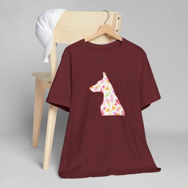 Doberman Ice Cream Silhouette Unisex T-Shirt – Lightweight Summer Tee That Supports Doberman Rescue - Image 18