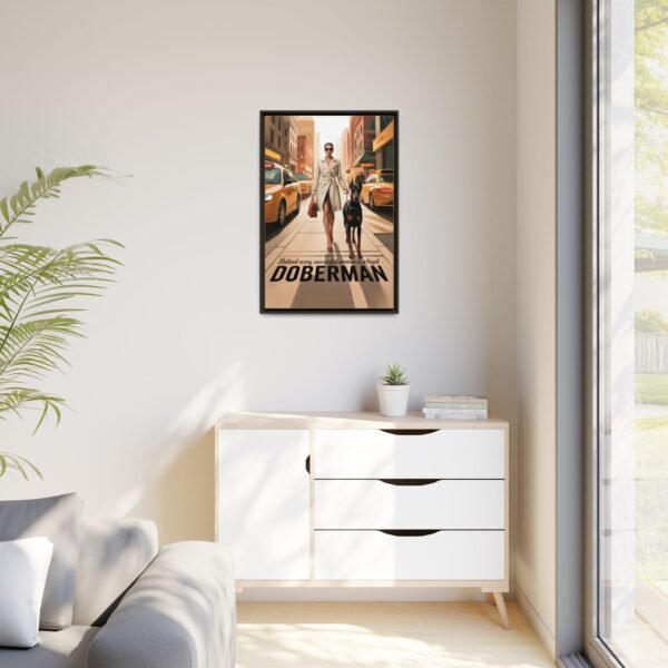 Framed Canvas – Luxe Doberman Wall Art for Powerhouse Women "Behind Every Successful Woman is a Loyal Doberman" - Image 18