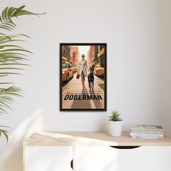 Framed Canvas – Luxe Doberman Wall Art for Powerhouse Women "Behind Every Successful Woman is a Loyal Doberman" - Image 33