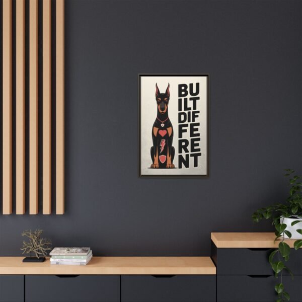 BUILT DIFFERENT Doberman Framed Canvas – Bold Wall Art for Alpha Energy Homes - Image 13