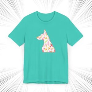 Doberman Ice Cream Silhouette Unisex T-Shirt – Lightweight Summer Tee That Supports Doberman Rescue