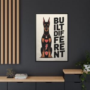 Doberman Wall Art Built Different Mockup Image