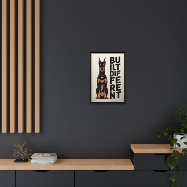 BUILT DIFFERENT Doberman Framed Canvas – Bold Wall Art for Alpha Energy Homes - Image 22