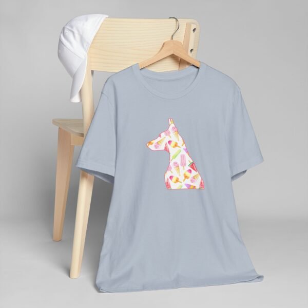 Doberman Ice Cream Silhouette Unisex T-Shirt – Lightweight Summer Tee That Supports Doberman Rescue - Image 9
