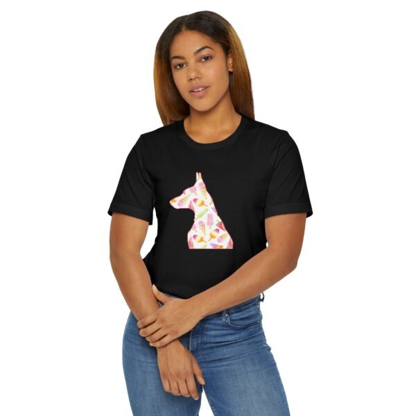 Doberman Ice Cream Silhouette Unisex T-Shirt – Lightweight Summer Tee That Supports Doberman Rescue - Image 16