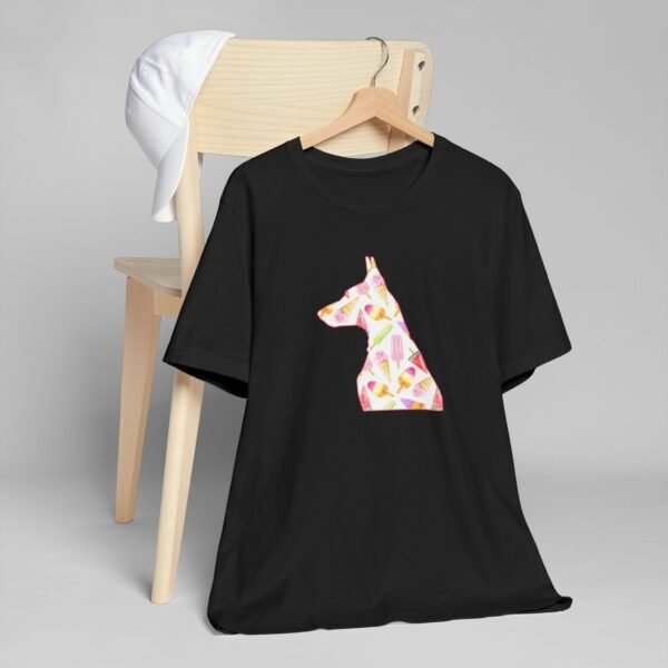 Doberman Ice Cream Silhouette Unisex T-Shirt – Lightweight Summer Tee That Supports Doberman Rescue - Image 15