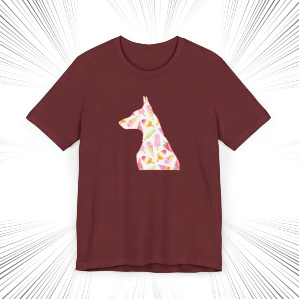 Doberman Ice Cream Silhouette Unisex T-Shirt – Lightweight Summer Tee That Supports Doberman Rescue - Image 17