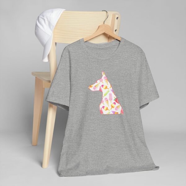 Doberman Ice Cream Silhouette Unisex T-Shirt – Lightweight Summer Tee That Supports Doberman Rescue - Image 12