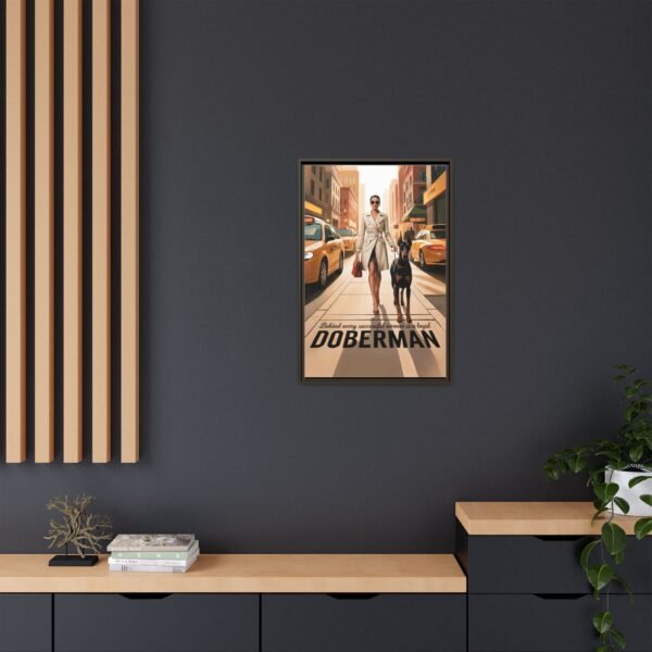 Framed Canvas – Luxe Doberman Wall Art for Powerhouse Women "Behind Every Successful Woman is a Loyal Doberman" - Image 13