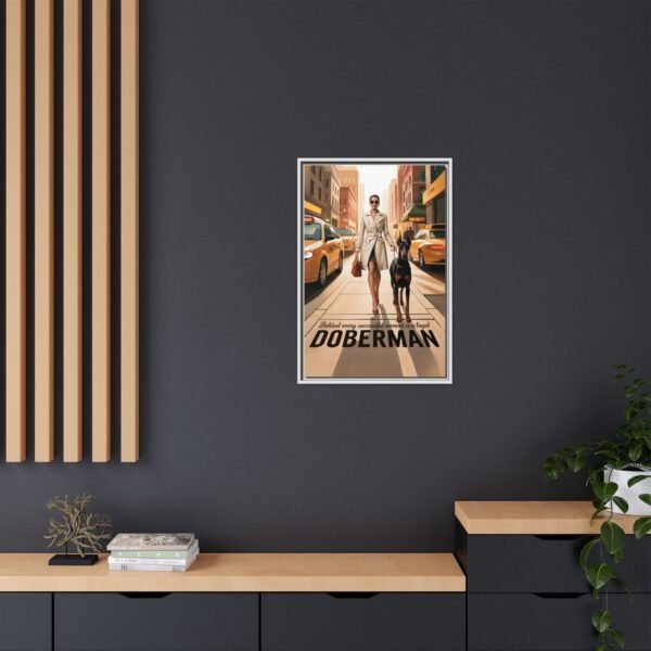 Framed Canvas – Luxe Doberman Wall Art for Powerhouse Women "Behind Every Successful Woman is a Loyal Doberman" - Image 16