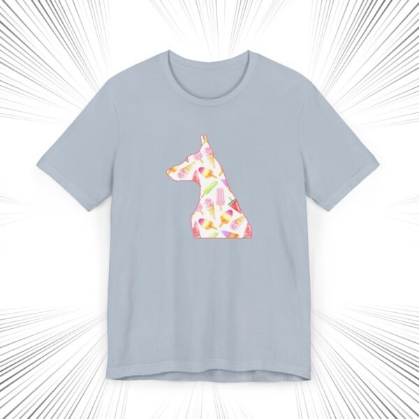 Doberman Ice Cream Silhouette Unisex T-Shirt – Lightweight Summer Tee That Supports Doberman Rescue - Image 8