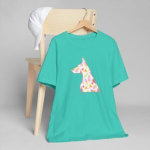 Doberman Ice Cream Silhouette Unisex T-Shirt – Lightweight Summer Tee That Supports Doberman Rescue