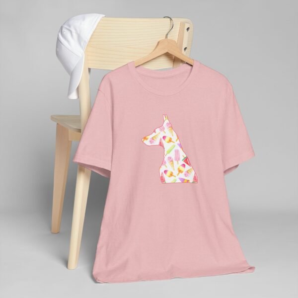 Doberman Ice Cream Silhouette Unisex T-Shirt – Lightweight Summer Tee That Supports Doberman Rescue - Image 6
