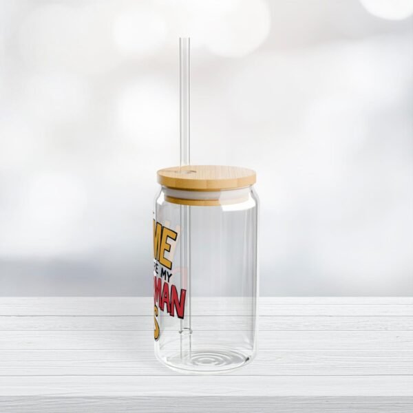 Doberman Lovers Sipper Glass, Home is Where My Doberman Is Mug, Dog Lover Gift, Eco-Friendly Water Bottle, Birthday Gift for Pet - Image 4
